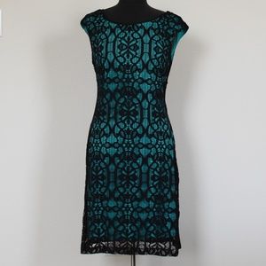 CONNECTED APPAREL, BLACK AND TURQUOISE SIZE10